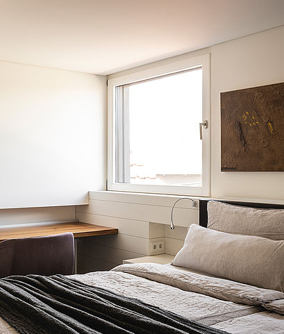 Badezimmer Design, Boxspringbett, Hotelausstattung, Komfort Unterkunft, Wellness Bad